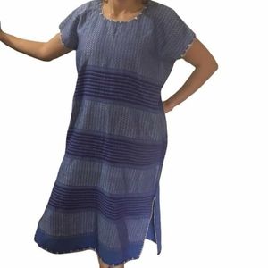 kaftan cotton dress embroidery Mexican.